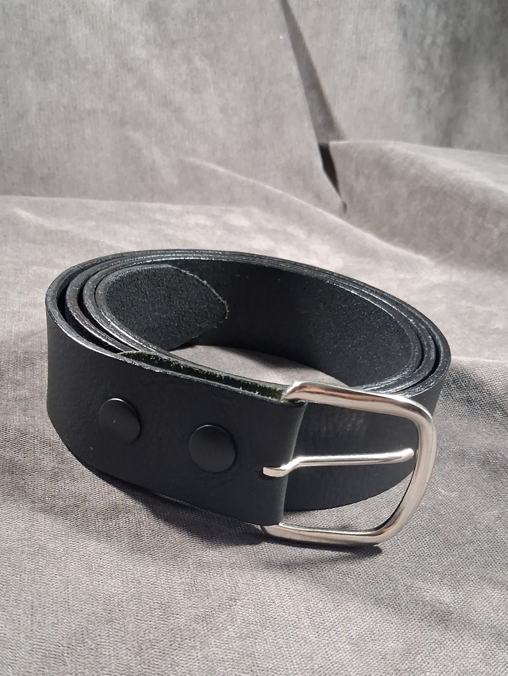 Pip Robins Accessories Textured Black Leather Belt NEW Size 48 *Removable Buckle